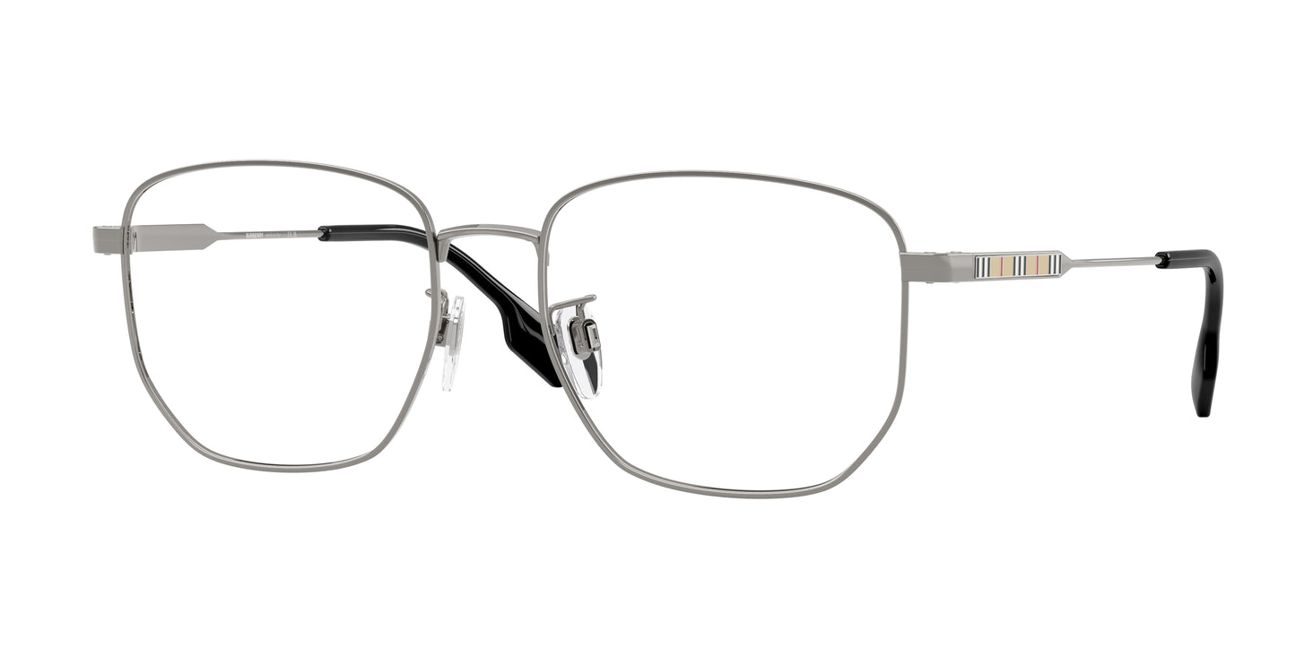 Burberry BE1352D Irregular Eyeglasses  1003-Gunmetal 56-145-18 - Color Map Grey