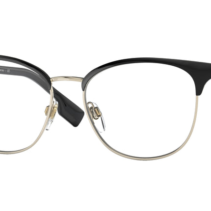Burberry SOPHIA BE1355 Square Eyeglasses  1109-Light Gold/Black 52-140-16 - Color Map Gold