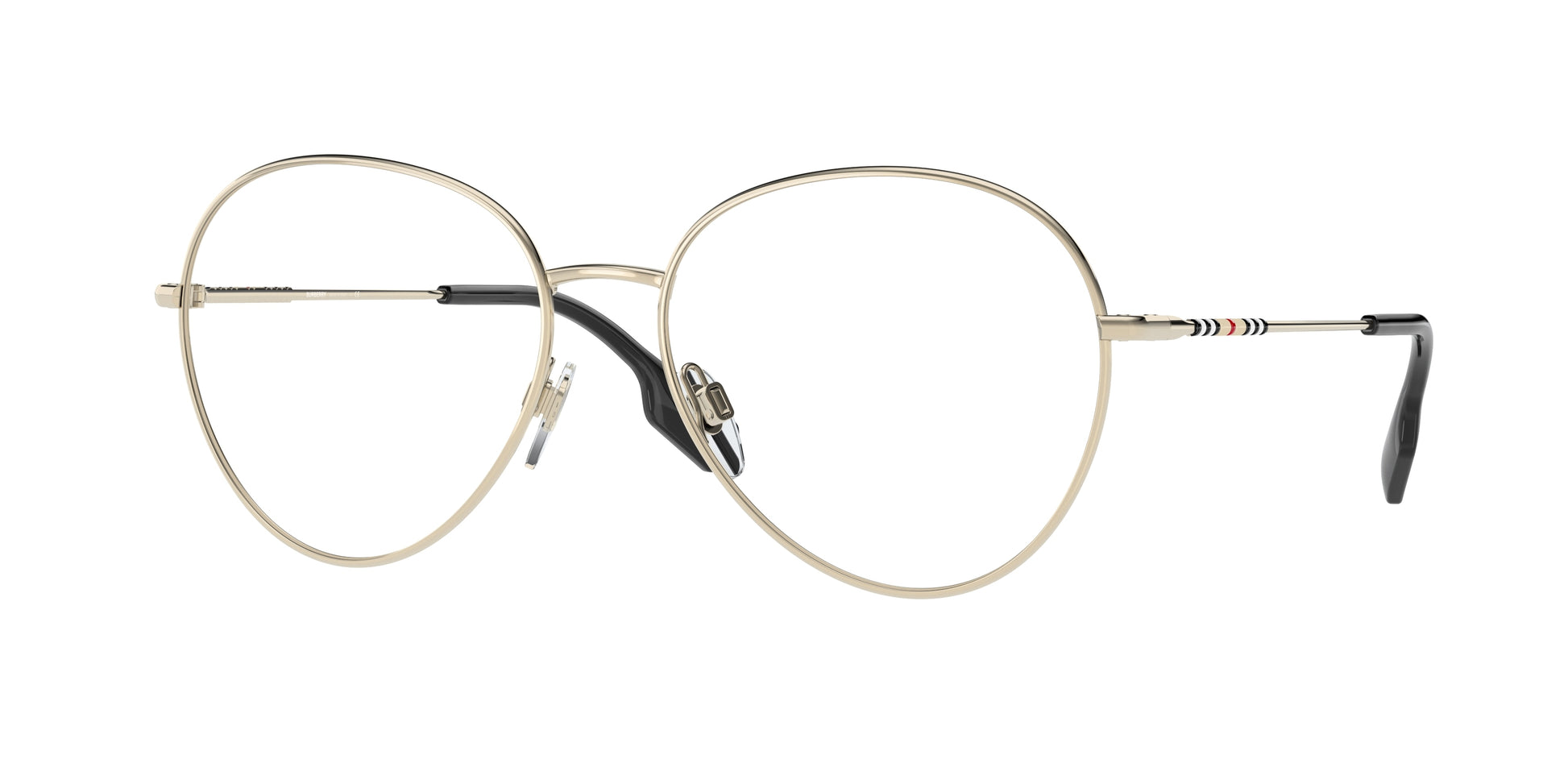 Burberry FELICITY BE1366 Pilot Eyeglasses  1109-Light Gold 54-140-16 - Color Map Gold