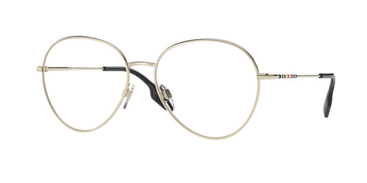 Burberry FELICITY BE1366 Pilot Eyeglasses  1109-Light Gold 54-140-16 - Color Map Gold