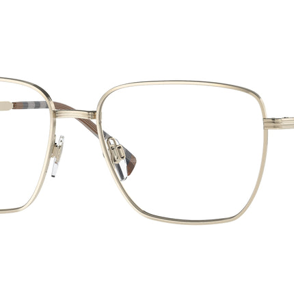 Burberry BOOTH BE1368 Square Eyeglasses  1109-Light Gold 54-145-17 - Color Map Gold