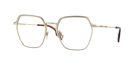 Burberry ANGELICA BE1371 Irregular Eyeglasses  1109-Light Gold 52-140-19 - Color Map Gold