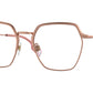 Burberry ANGELICA BE1371 Irregular Eyeglasses  1337-Rose Gold 52-140-19 - Color Map Gold