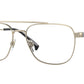 Burberry MICHAEL BE1377 Square Eyeglasses  1109-Light Gold 57-145-17 - Color Map Gold