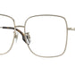 Burberry QUINCY BE1378D Square Eyeglasses  1109-Light Gold 57-140-14 - Color Map Gold