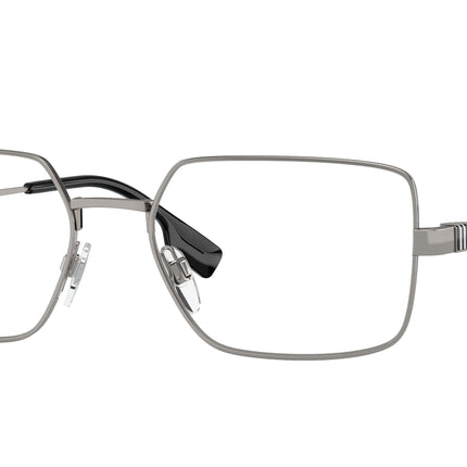 Burberry BE1380 Rectangle Eyeglasses  1003-Gunmetal 56-145-18 - Color Map Grey