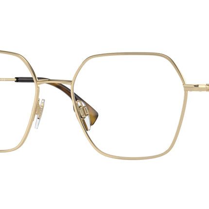 Burberry BE1381 Irregular Eyeglasses  1109-Light Gold 54-140-18 - Color Map Gold