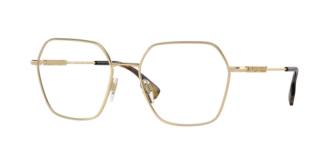 Burberry BE1381 Irregular Eyeglasses  1109-Light Gold 54-140-18 - Color Map Gold