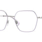 Burberry BE1381 Irregular Eyeglasses  1345-Lilac 56-140-18 - Color Map Violet