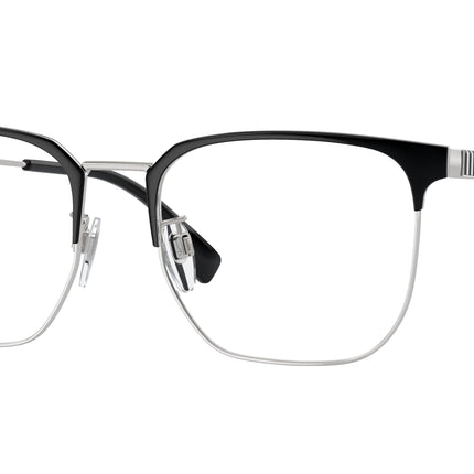 Burberry BE1383D Square Eyeglasses  1005-Silver/Black 55-145-18 - Color Map Silver