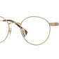 Burberry BE1384TD Round Eyeglasses  1346-Light Gold 50-145-21 - Color Map Gold