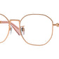 Burberry BE1387D Irregular Eyeglasses  1337-Rose Gold 56-145-19 - Color Map Gold
