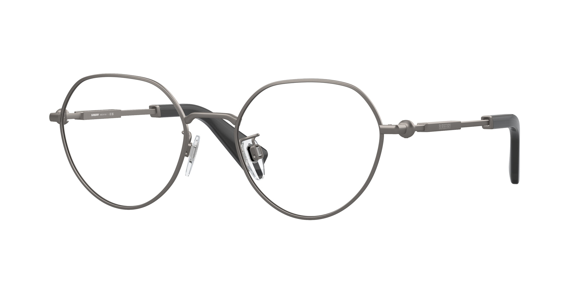 Burberry BE1388D Round Eyeglasses  1316-Dark Grey 51-145-19 - Color Map Grey