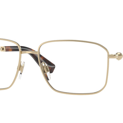 Burberry BE1389 Rectangle Eyeglasses  1109-Light Gold 56-145-16 - Color Map Gold