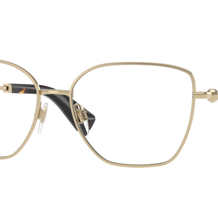 Burberry BE1390 Cat Eye Eyeglasses  1109-Light Gold 56-140-16 - Color Map Gold