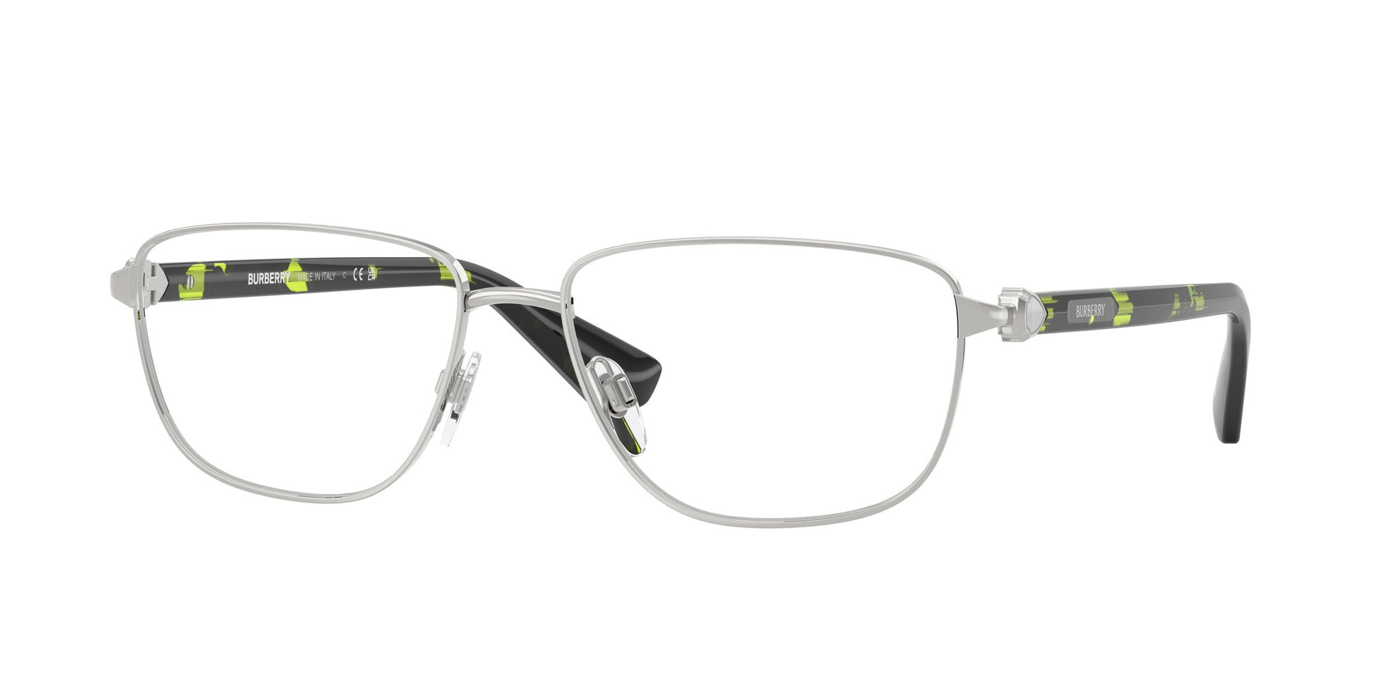 Burberry BE1393 Rectangle Eyeglasses  1005-Silver 57-140-16 - Color Map Silver