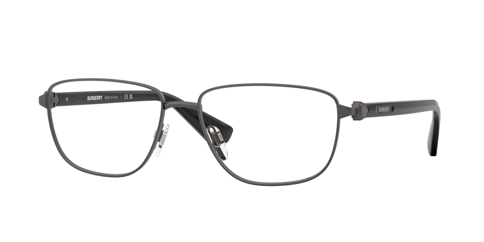 Burberry BE1393 Rectangle Eyeglasses  1316-Matte Grey 57-140-16 - Color Map Grey