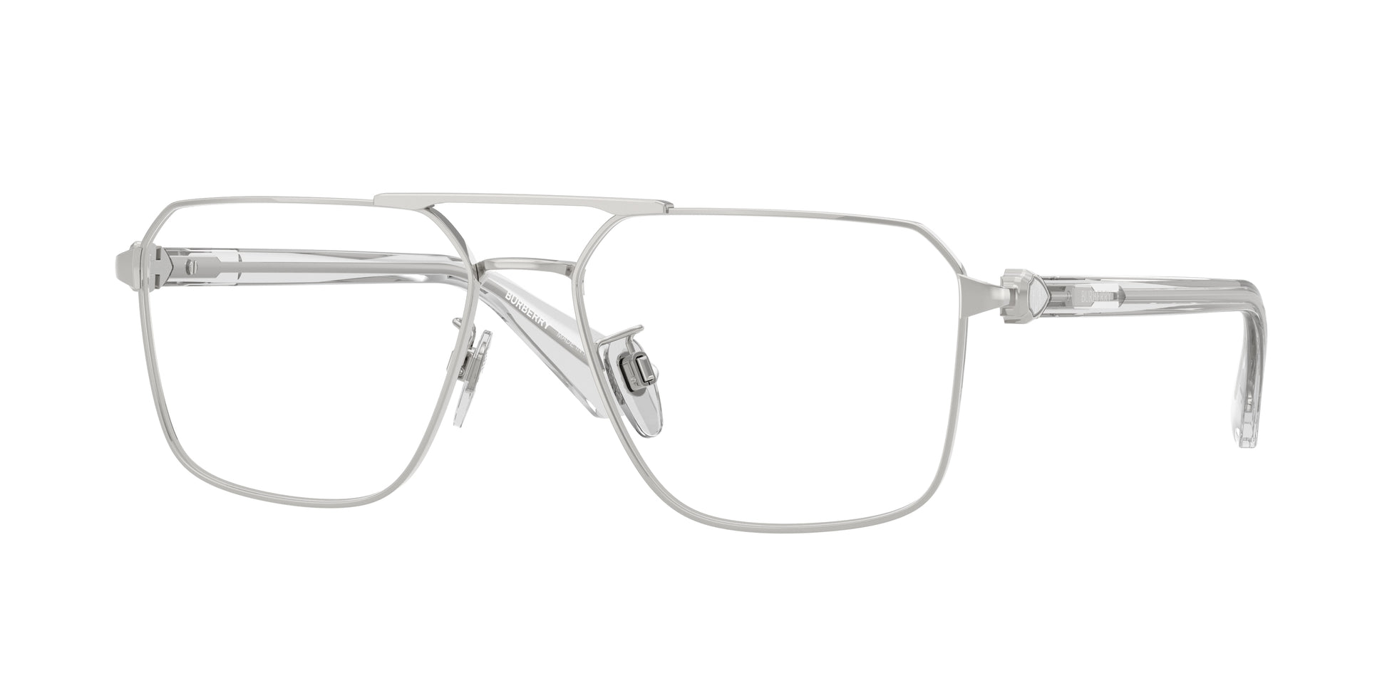 Burberry BE1395D Irregular Eyeglasses  1005-Silver 56-140-16 - Color Map Silver