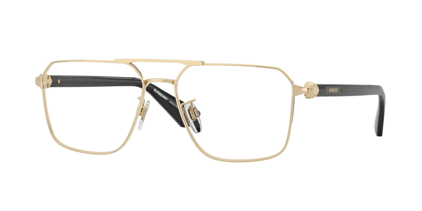 Burberry BE1395D Irregular Eyeglasses  1355-Light Gold 56-140-16 - Color Map Gold
