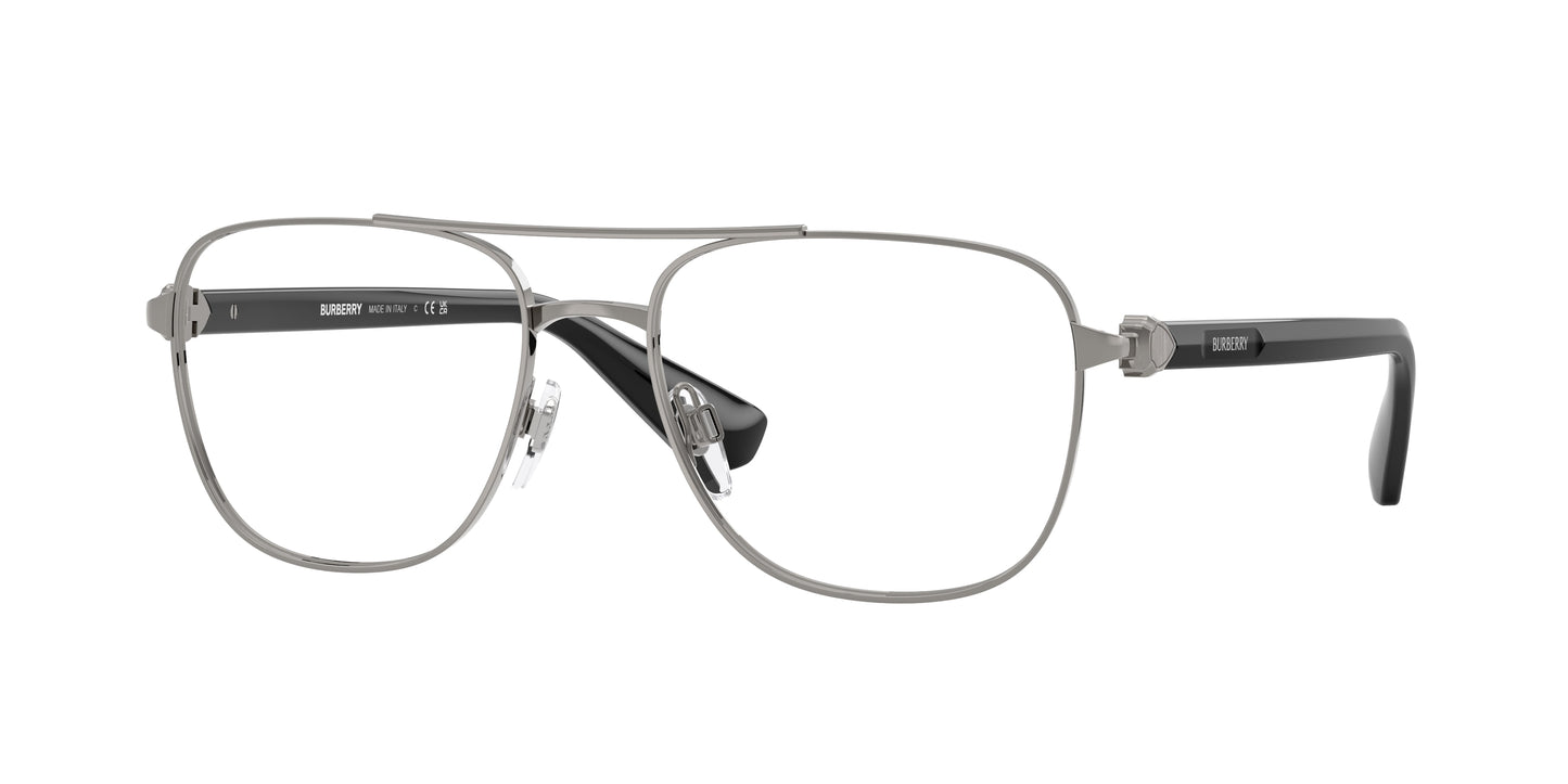 Burberry BE1396 Pilot Eyeglasses  1003-Gunmetal 56-140-17 - Color Map Grey