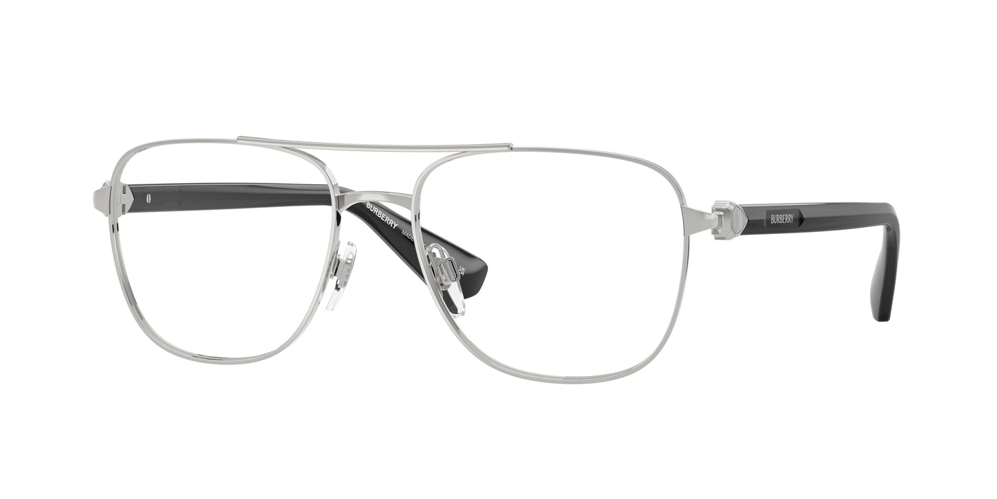 Burberry BE1396 Pilot Eyeglasses  1005-Silver 56-140-17 - Color Map Silver