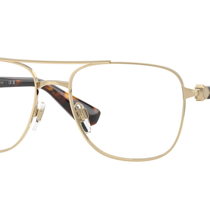 Burberry BE1396 Pilot Eyeglasses  1109-Light Gold 56-140-17 - Color Map Gold