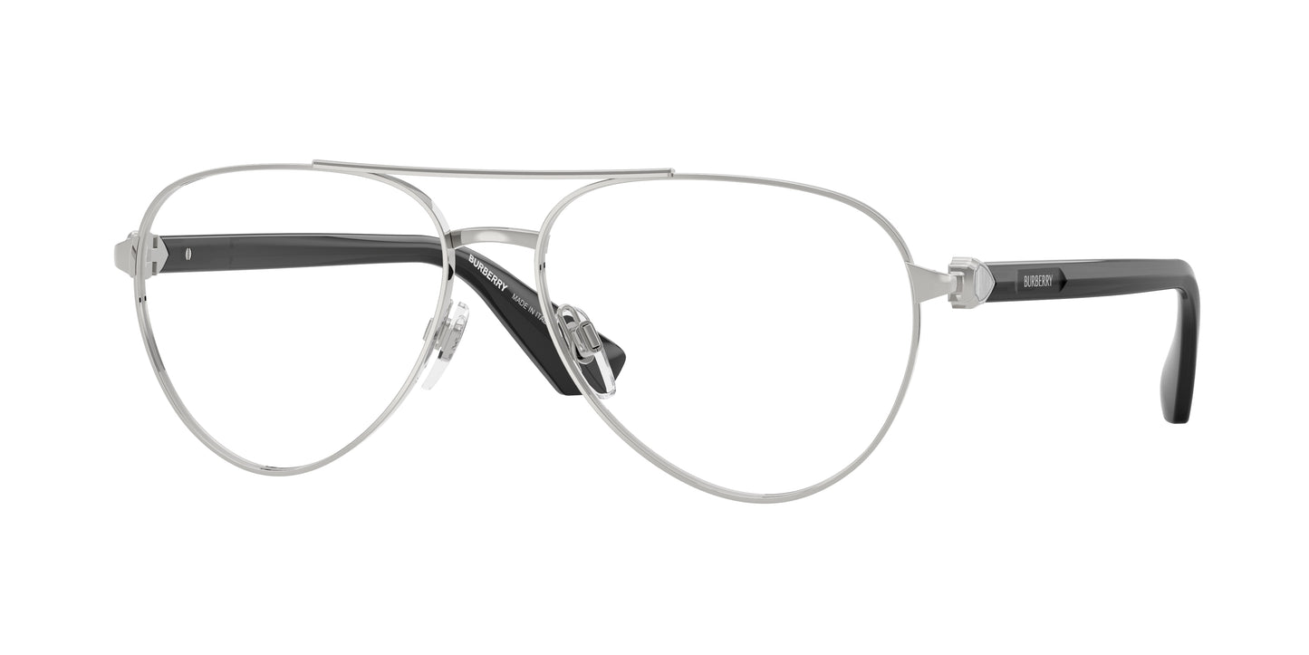 Burberry BE1397 Pilot Eyeglasses  1005-Silver 57-140-15 - Color Map Silver
