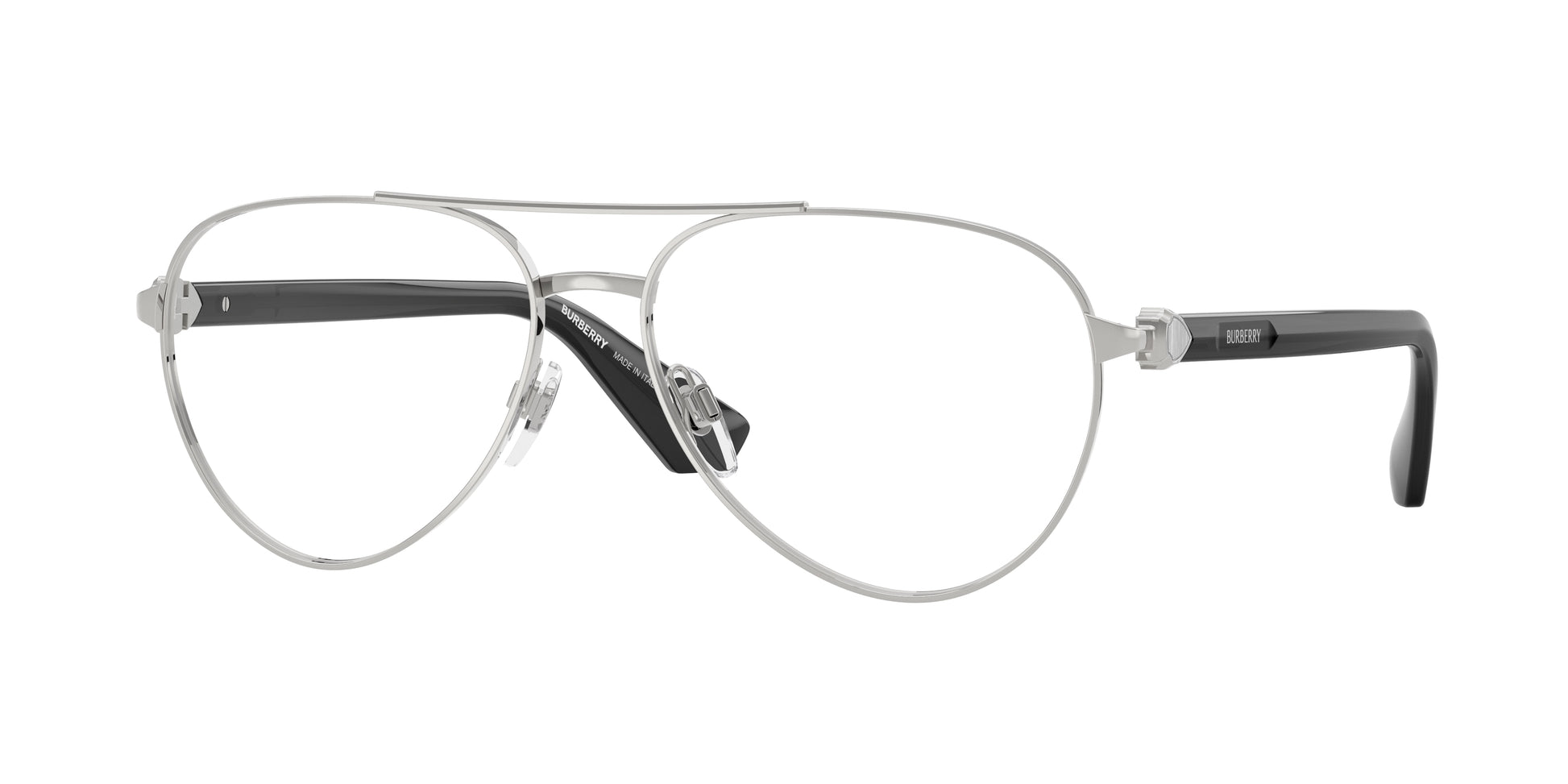 Burberry BE1397 Pilot Eyeglasses  1005-Silver 57-140-15 - Color Map Silver