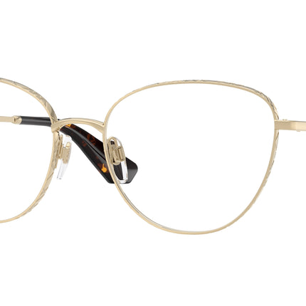 Burberry BE1398 Cat Eye Eyeglasses  1109-Light Gold 56-140-17 - Color Map Gold