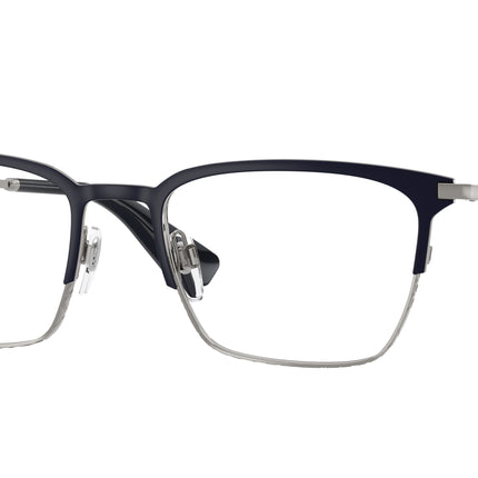 Burberry BE1401 Rectangle Eyeglasses  1003-Blue/Gunmetal 54-145-19 - Color Map Blue