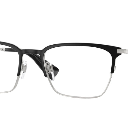 Burberry BE1401 Rectangle Eyeglasses  1005-Black/Silver 54-145-19 - Color Map Black
