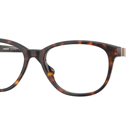 Burberry BE2172 Square Eyeglasses  3002-Dark Havana 52-140-16 - Color Map Brown