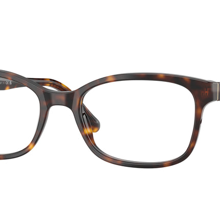 Burberry BE2201 Rectangle Eyeglasses  3002-Dark Havana 52-140-17 - Color Map Brown