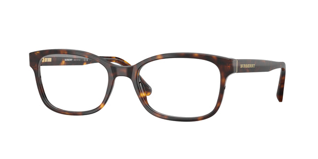 Burberry BE2201 Rectangle Eyeglasses  3002-Dark Havana 52-140-17 - Color Map Brown