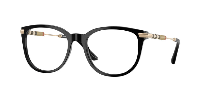 Burberry BE2255Q Square Eyeglasses  3001-Black 51-140-18 - Color Map Black