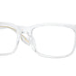 Burberry ELM BE2334 Rectangle Eyeglasses  3024-Transparent 55-145-18 - Color Map Transparent
