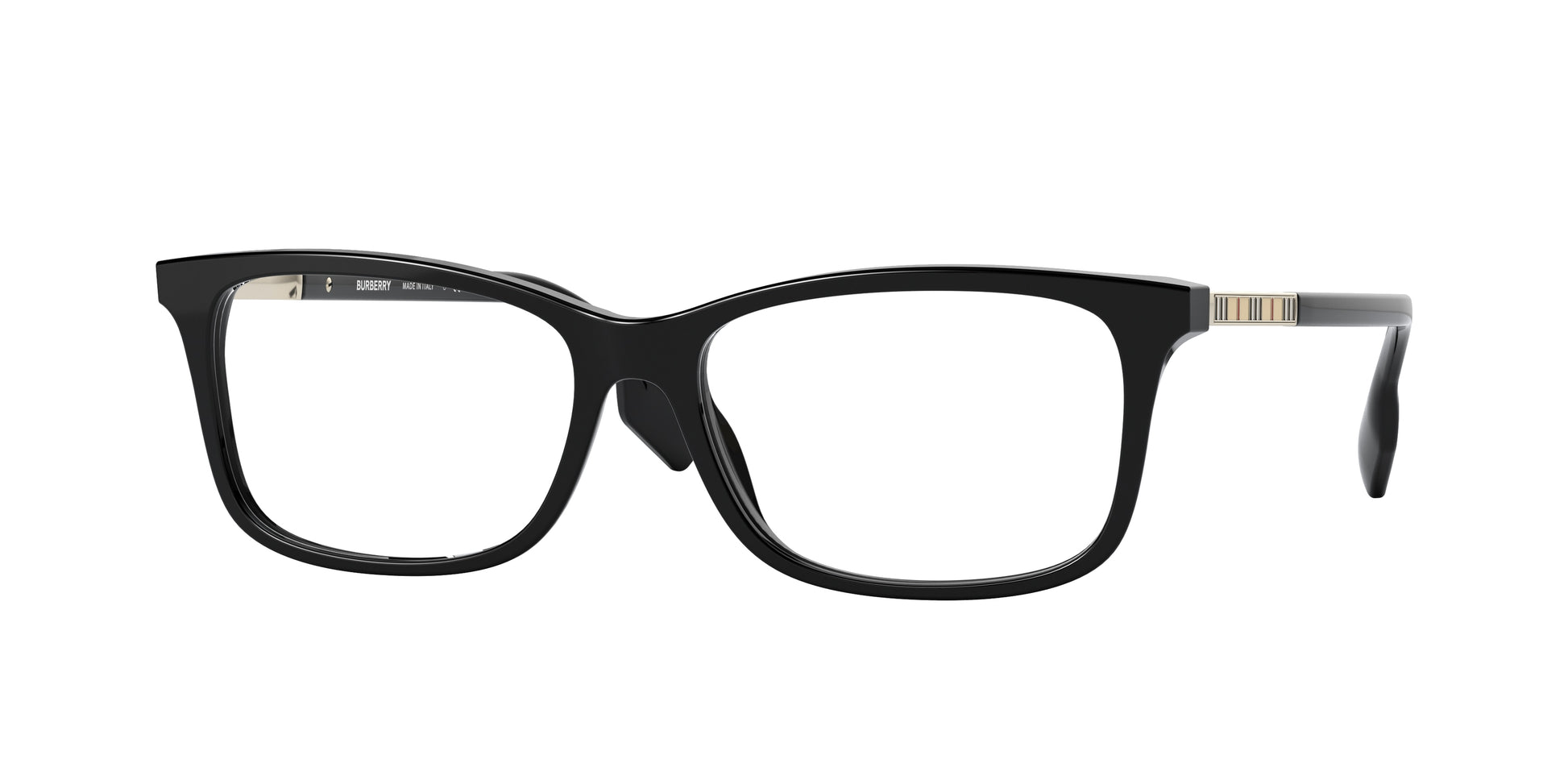 Burberry FLEET BE2337 Rectangle Eyeglasses  3001-Black 54-140-15 - Color Map Black