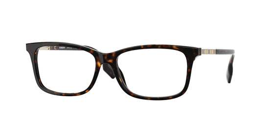 Burberry FLEET BE2337 Rectangle Eyeglasses  3002-Dark Havana 52-140-15 - Color Map Brown