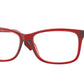 Burberry FLEET BE2337 Rectangle Eyeglasses  3495-Red 52-140-15 - Color Map Red