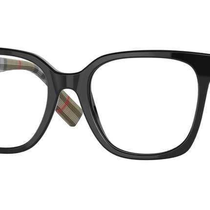 Burberry EVELYN BE2347 Square Eyeglasses  3942-Black 52-140-19 - Color Map Black