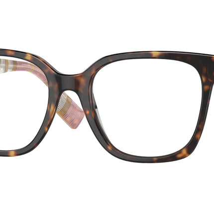 Burberry EVELYN BE2347 Square Eyeglasses  4075-Dark Havana 52-140-19 - Color Map Brown