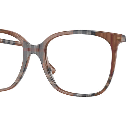 Burberry LOUISE BE2367 Square Eyeglasses  3966-Check Brown 54-140-17 - Color Map Brown