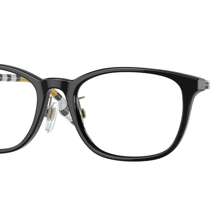 Burberry BE2371D Rectangle Eyeglasses  3853-Black 53-140-18 - Color Map Black