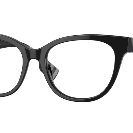 Burberry EVELYN BE2375F Cat Eye Eyeglasses  3001-Black 53-140-17 - Color Map Black
