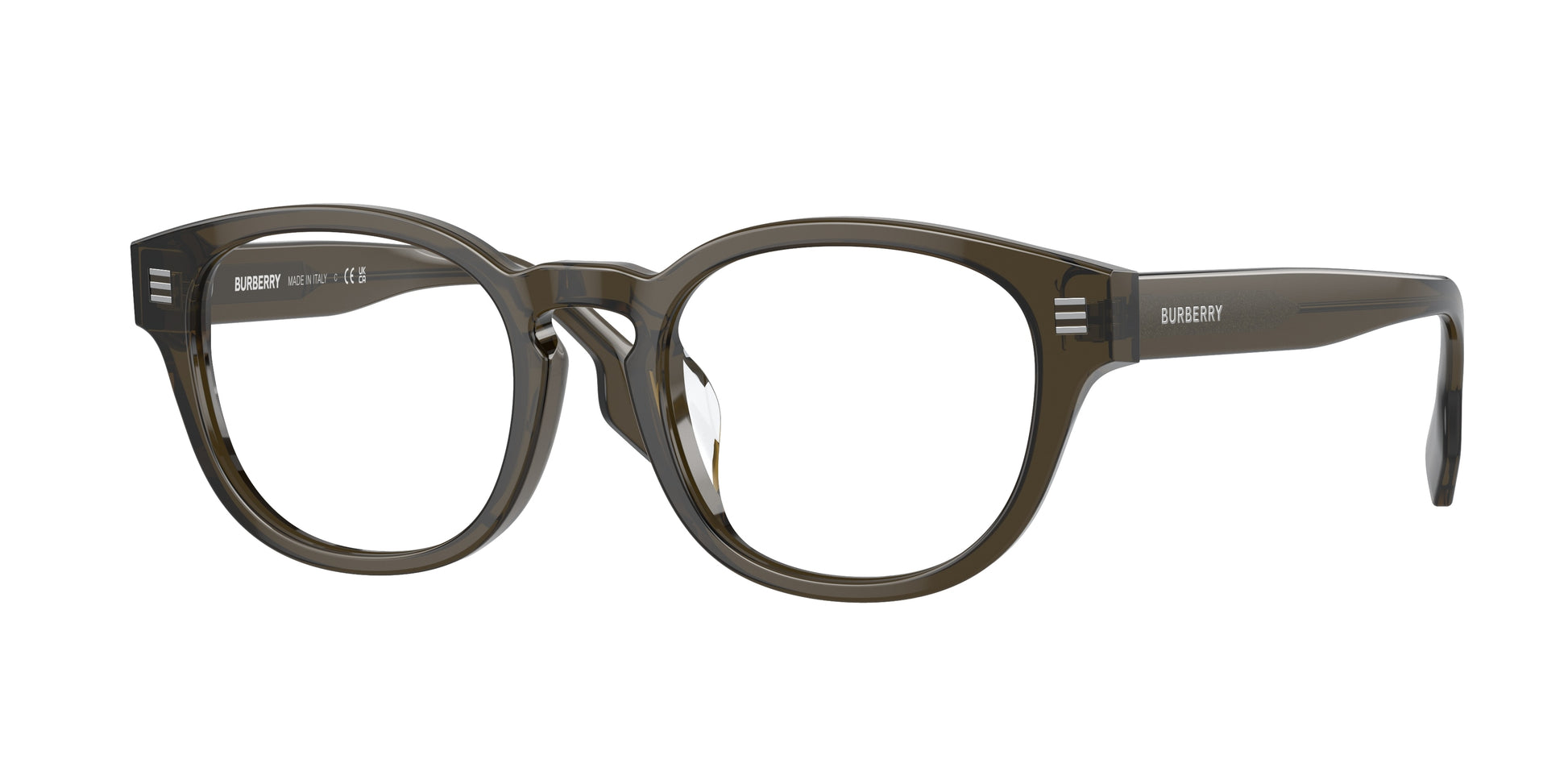 Burberry AUBREY BE2382D Round Eyeglasses  3010-Green 49-145-19 - Color Map Green
