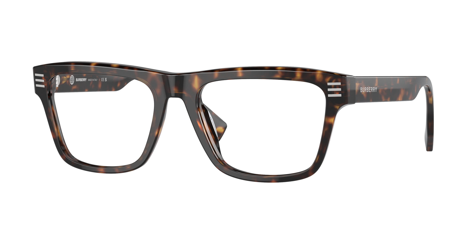 Burberry BE2387F Square Eyeglasses  3002-Dark Havana 55-150-18 - Color Map Brown