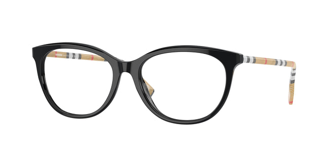 Burberry BE2389F Irregular Eyeglasses  3853-Black 52-140-16 - Color Map Black
