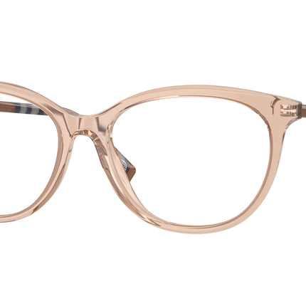 Burberry BE2389F Irregular Eyeglasses  4088-Peach 52-140-16 - Color Map Pink