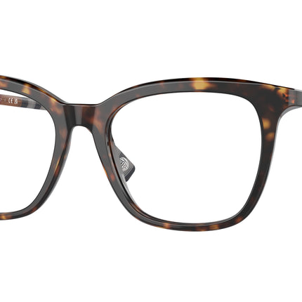 Burberry BE2390 Square Eyeglasses  4017-Dark Havana 52-140-17 - Color Map Brown