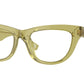 Burberry BE2406U Rectangle Eyeglasses  4118-Green 50-140-18 - Color Map Green